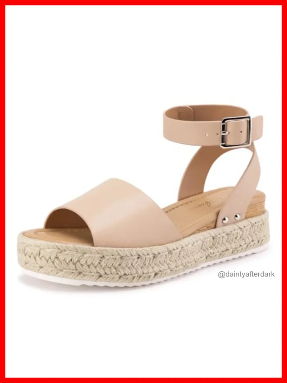 Women's Espadrille Wedge Platform Sandals Jute PU